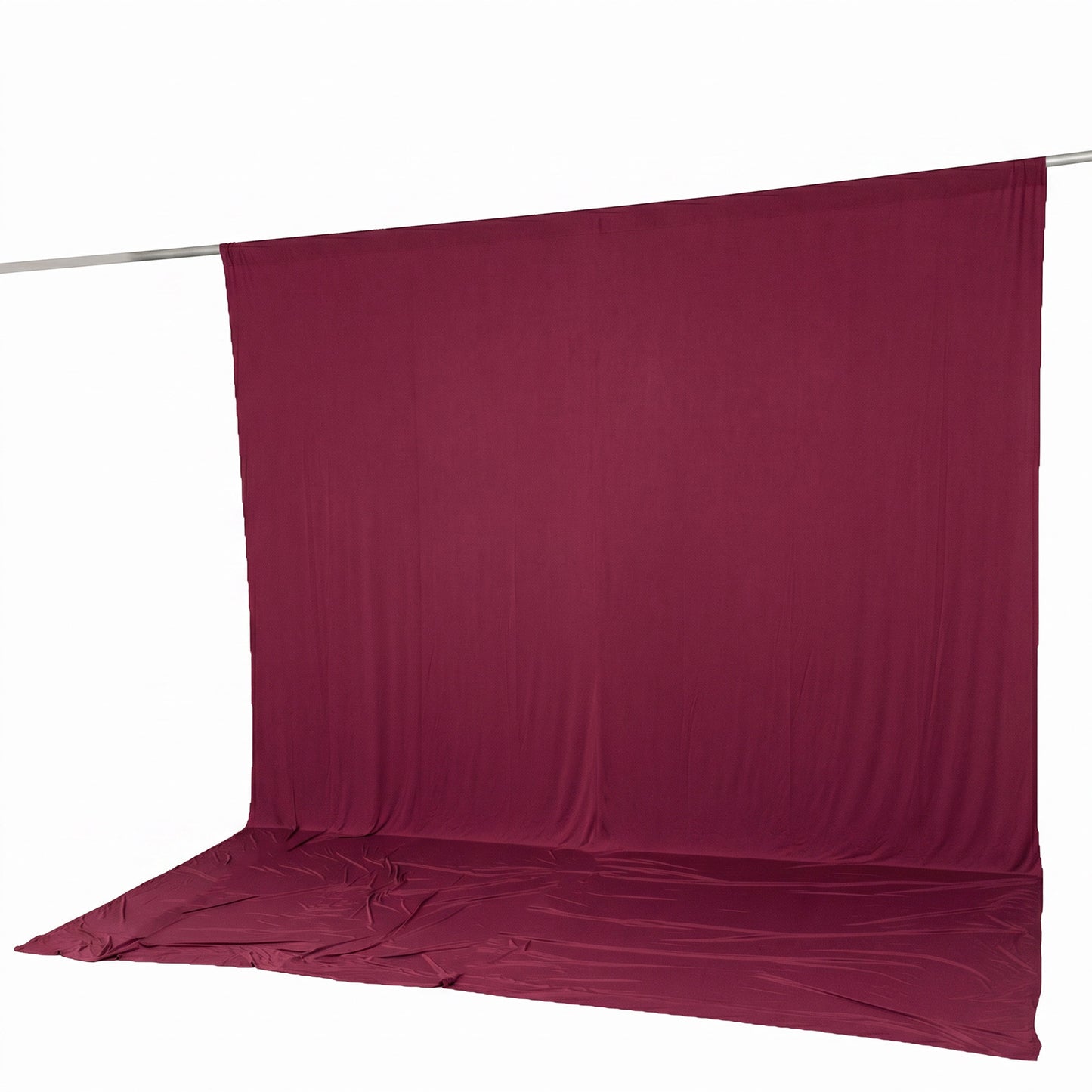 10ft x 12ft Spandex Backdrop Curtain Burgundy, 4-Way Stretch Wrinkle-Free Photo Booth Backdrop with 