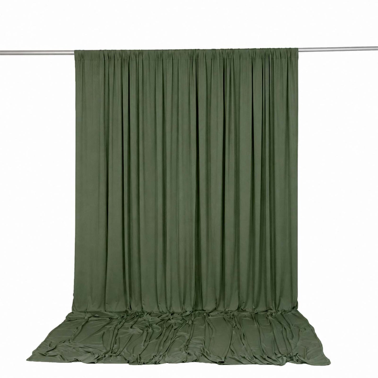 10ft x 12ft Spandex Backdrop Curtain Dusty Sage Green, 4-Way Stretch Wrinkle-Free Photo Booth Backdr
