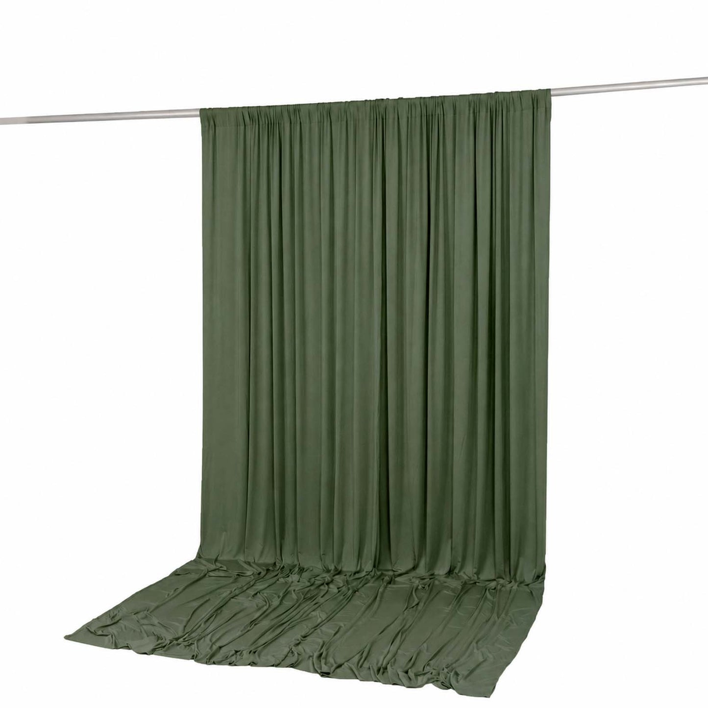 10ft x 12ft Spandex Backdrop Curtain Dusty Sage Green, 4-Way Stretch Wrinkle-Free Photo Booth Backdr