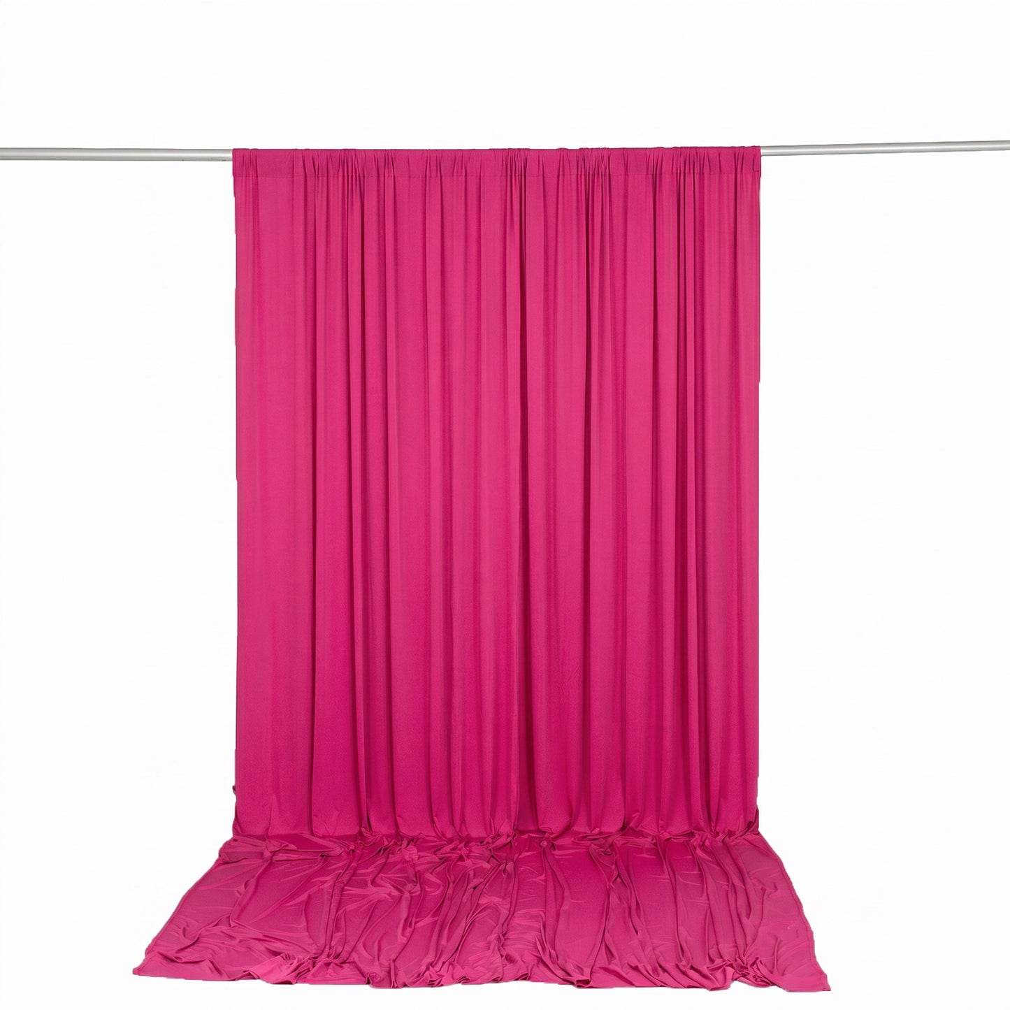 10ft x 12ft Spandex Backdrop Curtain Fuchsia, 4-Way Stretch Wrinkle-Free Photo Booth Backdrop with R