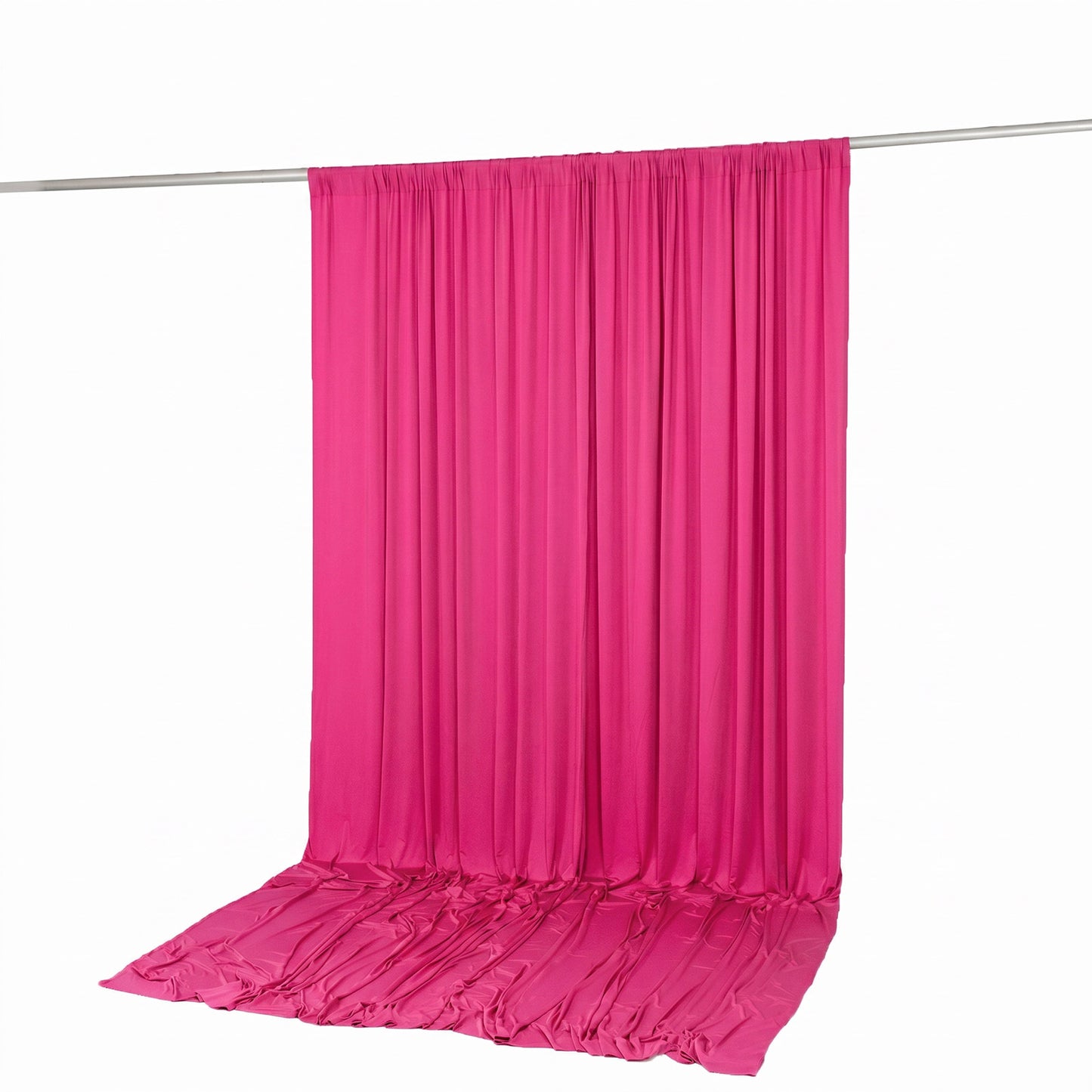 10ft x 12ft Spandex Backdrop Curtain Fuchsia, 4-Way Stretch Wrinkle-Free Photo Booth Backdrop with R