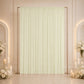 10ft x 12ft Spandex Backdrop Curtain Ivory, 4-Way Stretch Wrinkle-Free Photo Booth Backdrop with Rod