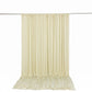 10ft x 12ft Spandex Backdrop Curtain Ivory, 4-Way Stretch Wrinkle-Free Photo Booth Backdrop with Rod