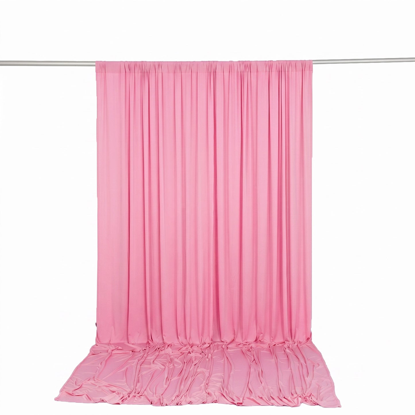 10ft x 12ft Spandex Backdrop Curtain Pink, 4-Way Stretch Wrinkle-Free Photo Booth Backdrop with Rod 
