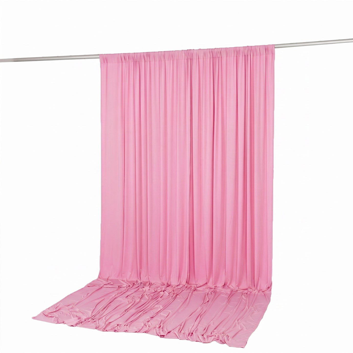 10ft x 12ft Spandex Backdrop Curtain Pink, 4-Way Stretch Wrinkle-Free Photo Booth Backdrop with Rod 