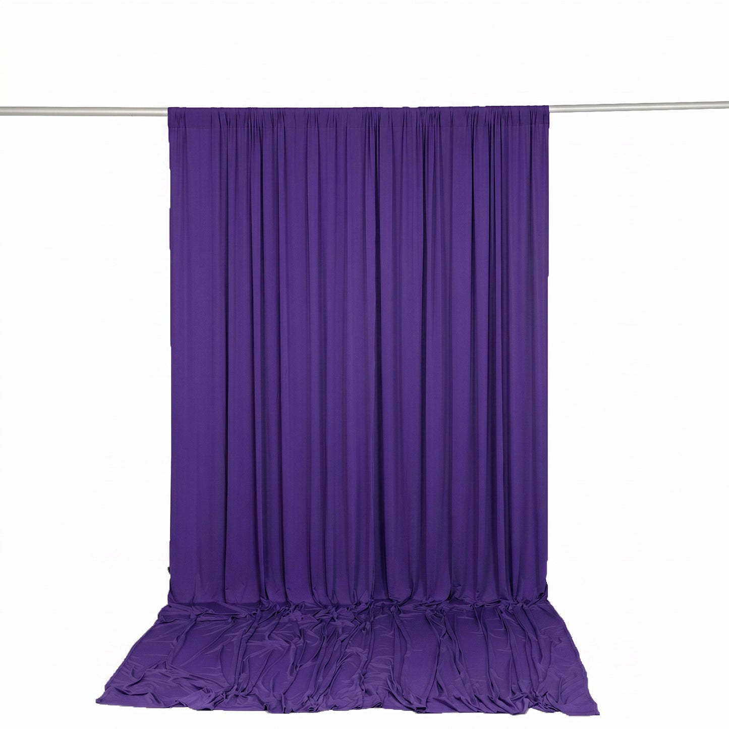 10ft x 12ft Spandex Backdrop Curtain Purple, 4-Way Stretch Wrinkle-Free Photo Booth Backdrop with Ro