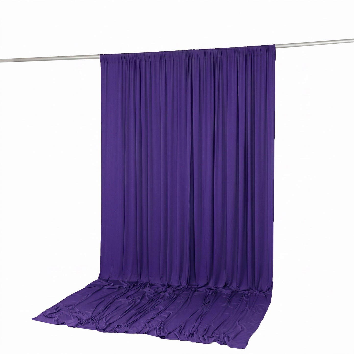10ft x 12ft Spandex Backdrop Curtain Purple, 4-Way Stretch Wrinkle-Free Photo Booth Backdrop with Ro
