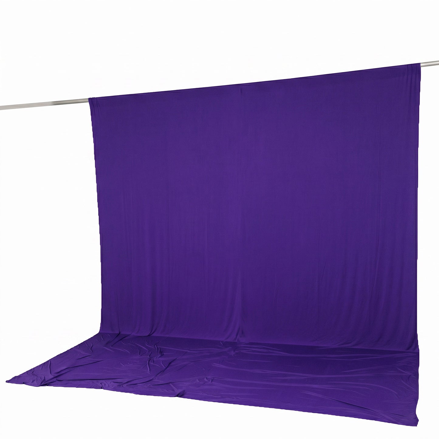 10ft x 12ft Spandex Backdrop Curtain Purple, 4-Way Stretch Wrinkle-Free Photo Booth Backdrop with Ro