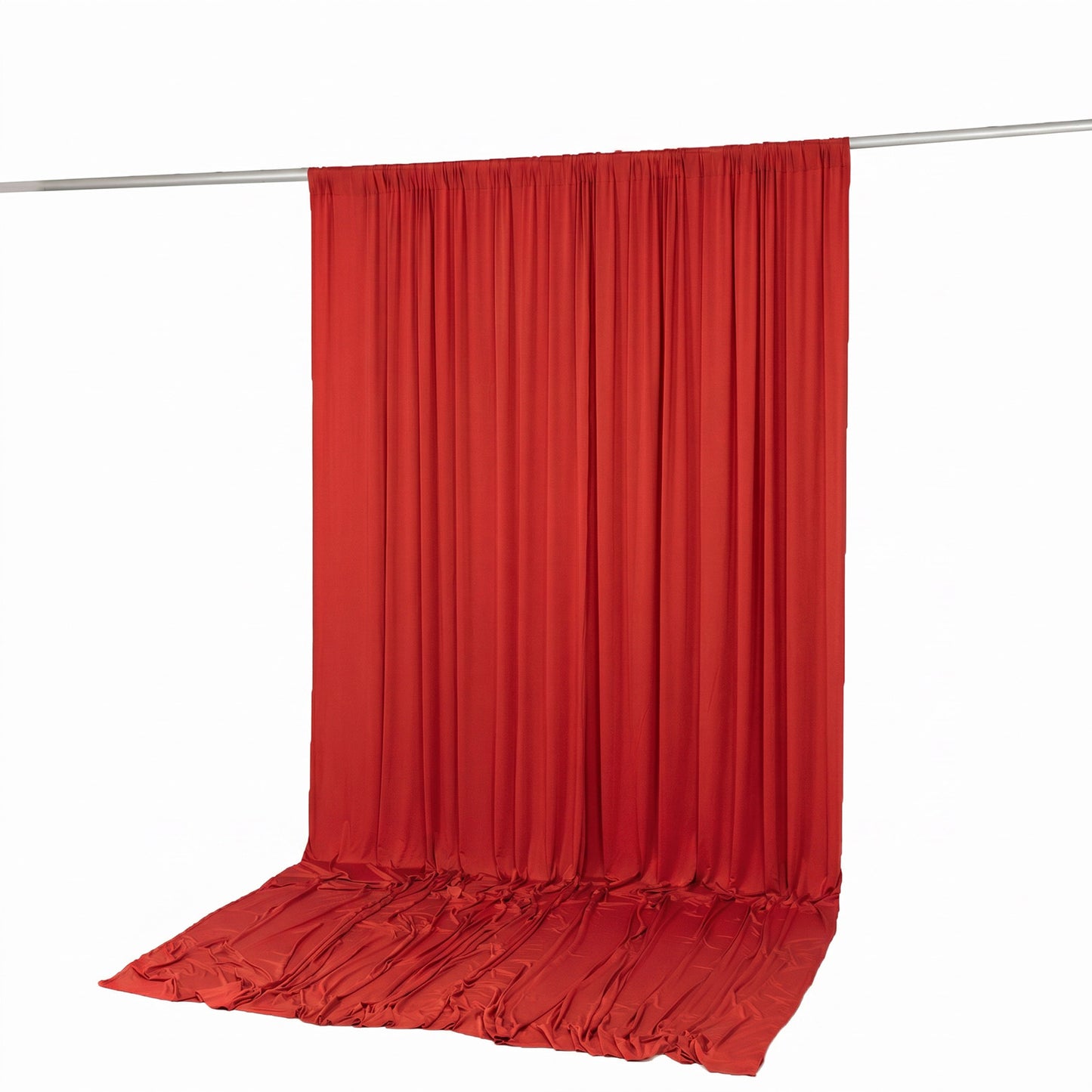 10ft x 12ft Spandex Backdrop Curtain Red, 4-Way Stretch Wrinkle-Free Photo Booth Backdrop with Rod P