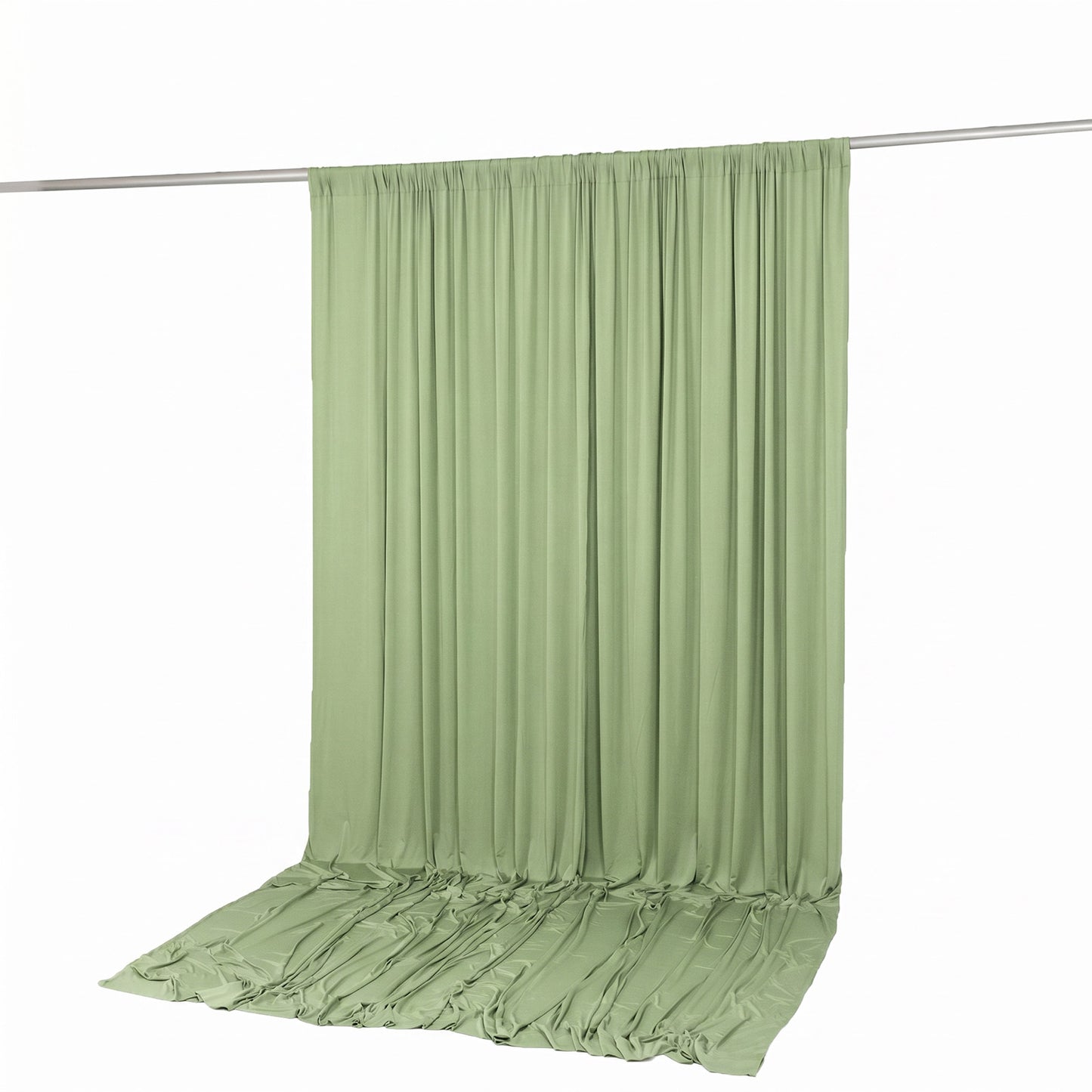 10ft x 12ft Spandex Backdrop Curtain Sage Green, 4-Way Stretch Wrinkle-Free Photo Booth Backdrop wit