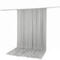 10ft x 12ft Spandex Backdrop Curtain Silver, 4-Way Stretch Wrinkle-Free Photo Booth Backdrop with Ro