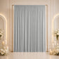 10ft x 12ft Spandex Backdrop Curtain Silver, 4-Way Stretch Wrinkle-Free Photo Booth Backdrop with Ro
