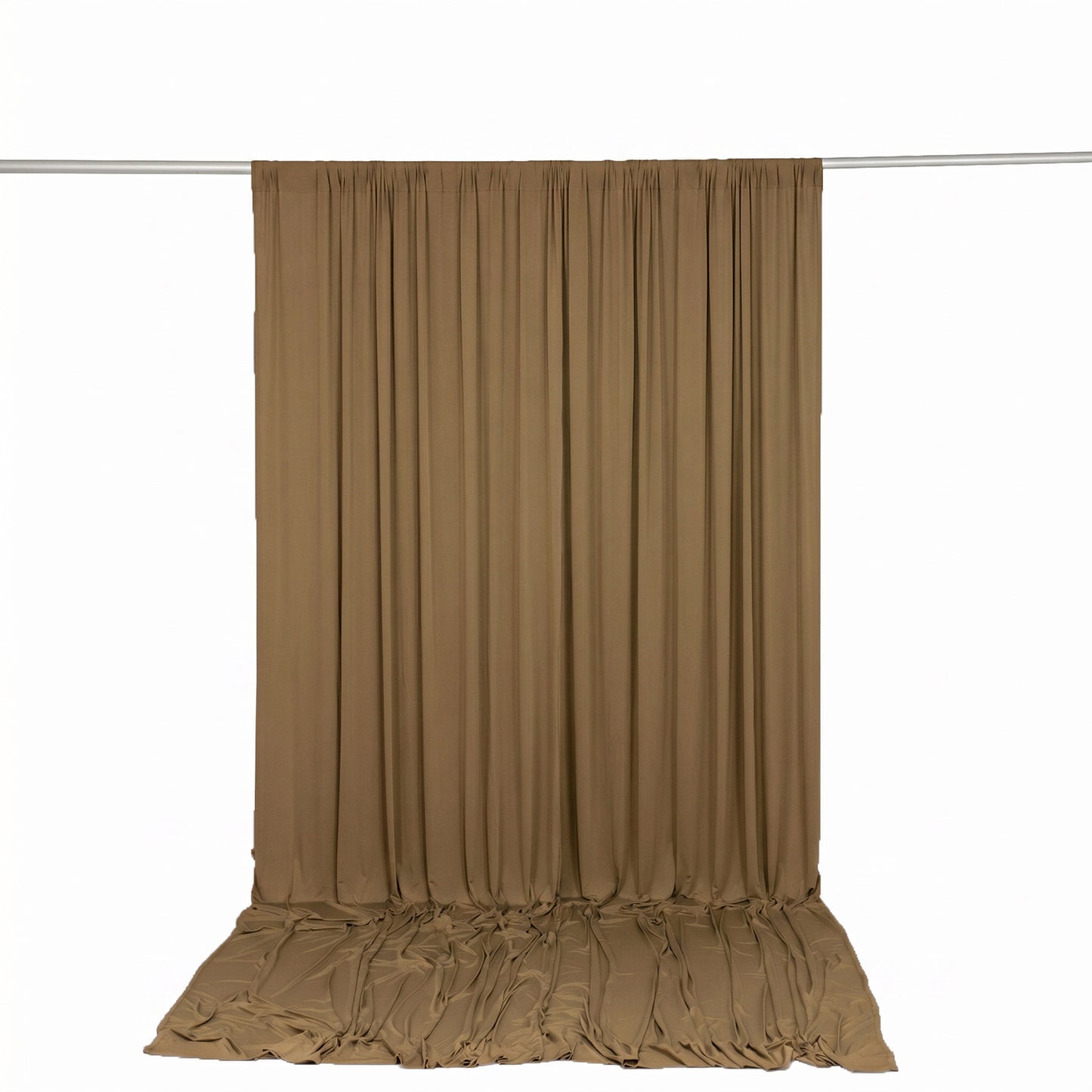 10ft x 12ft Spandex Backdrop Curtain Taupe, 4-Way Stretch Wrinkle-Free Photo Booth Backdrop with Rod