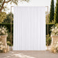 10ft x 12ft Spandex Backdrop Curtain White, 4-Way Stretch Wrinkle-Free Photo Booth Backdrop with Rod