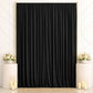 10ft x 14ft Spandex Backdrop Curtain Black, 4-Way Stretch Wrinkle-Free Photo Booth Backdrop with Rod
