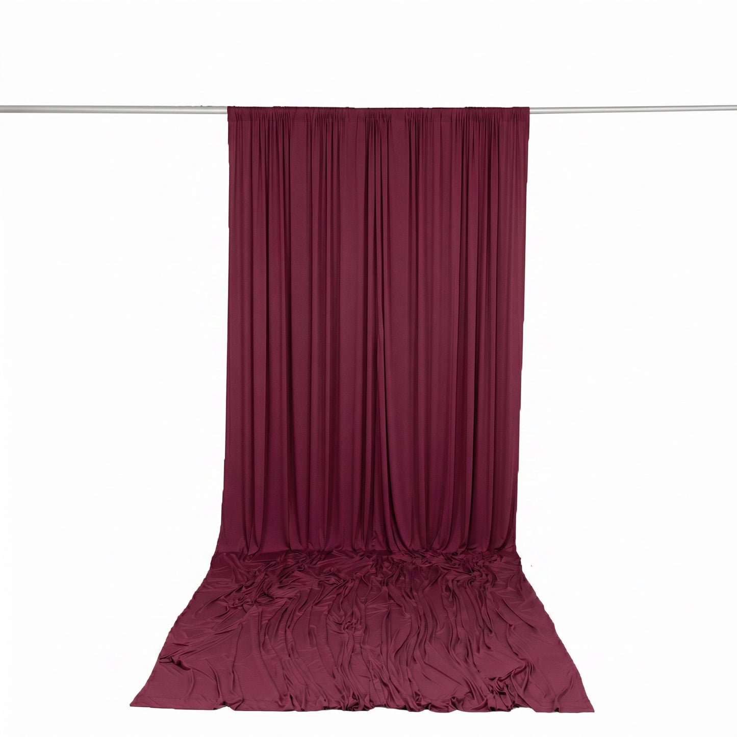 10ft x 14ft Spandex Backdrop Curtain Burgundy, 4-Way Stretch Wrinkle-Free Photo Booth Backdrop with 