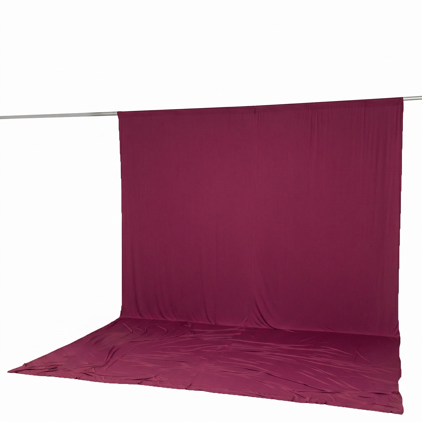 10ft x 14ft Spandex Backdrop Curtain Burgundy, 4-Way Stretch Wrinkle-Free Photo Booth Backdrop with 