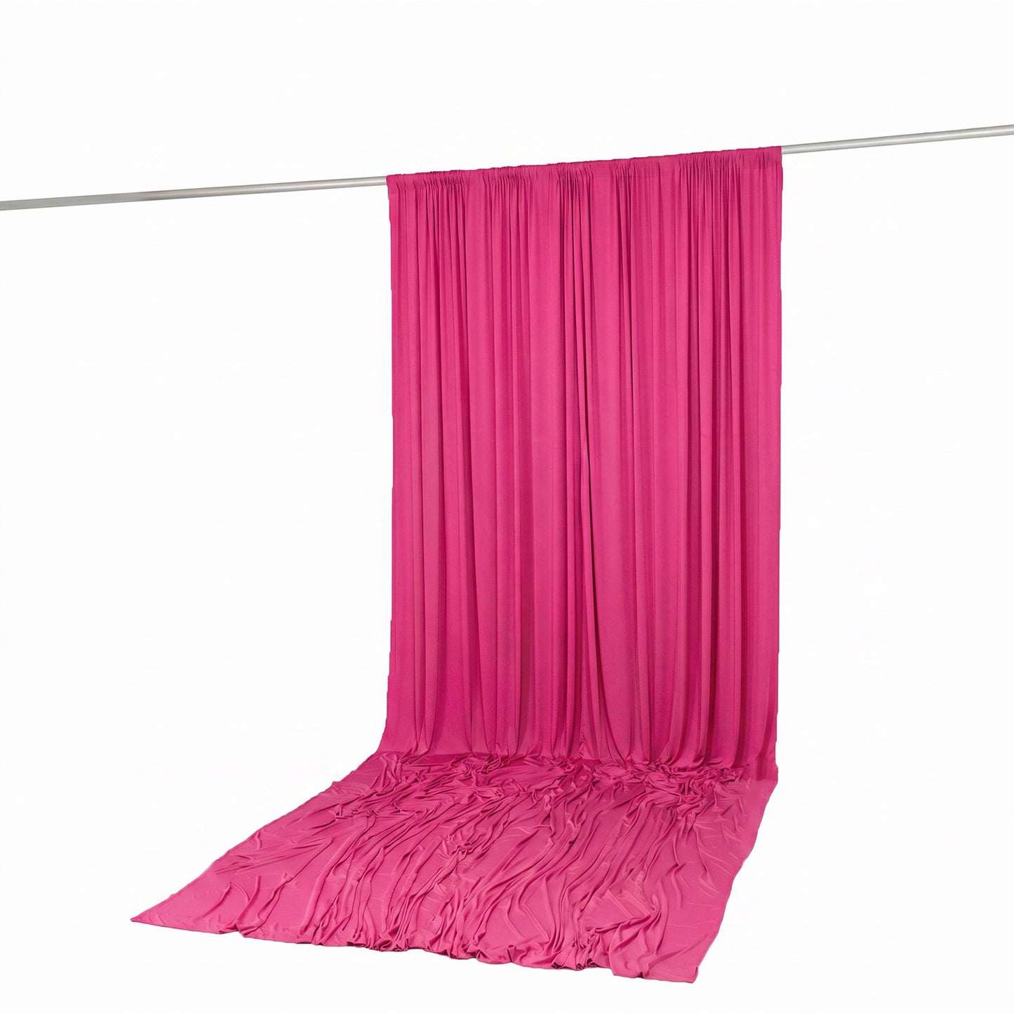 10ft x 14ft Spandex Backdrop Curtain Fuchsia, 4-Way Stretch Wrinkle-Free Photo Booth Backdrop with R