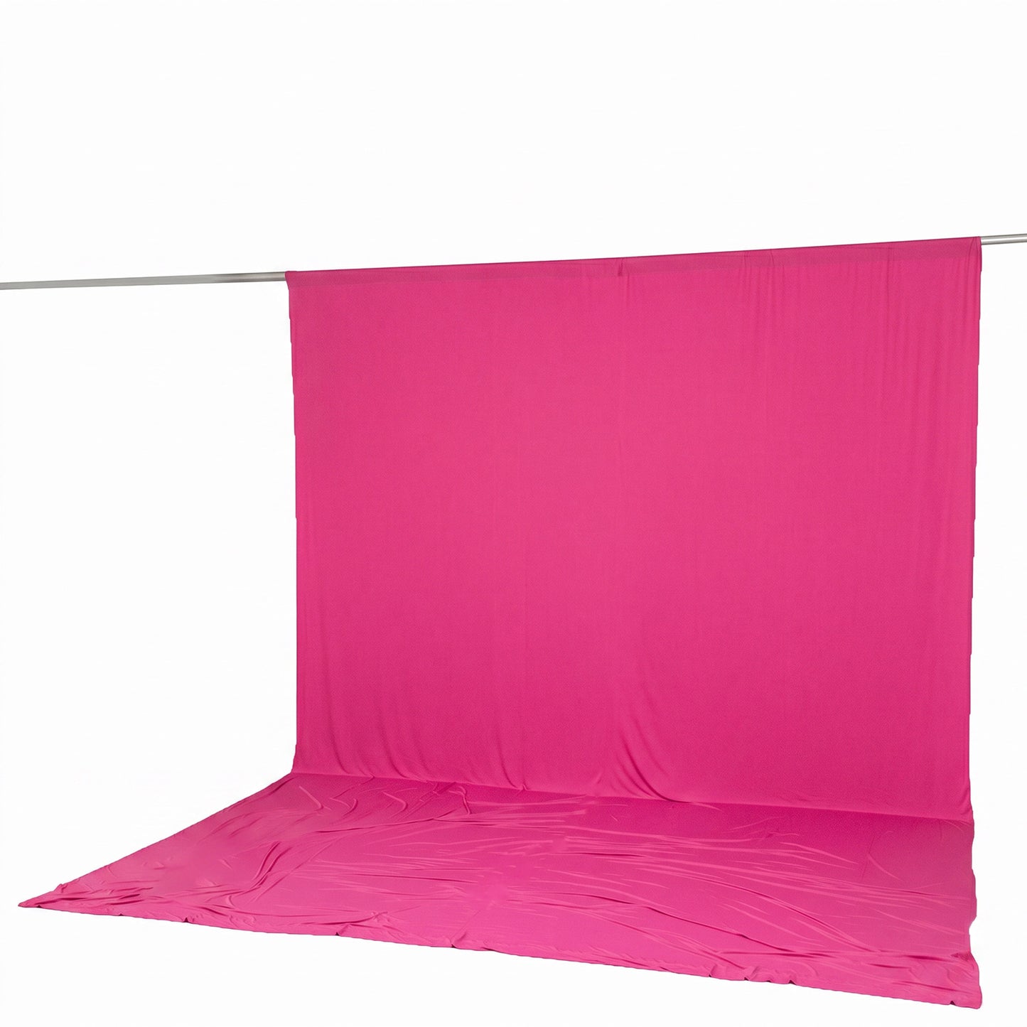 10ft x 14ft Spandex Backdrop Curtain Fuchsia, 4-Way Stretch Wrinkle-Free Photo Booth Backdrop with R