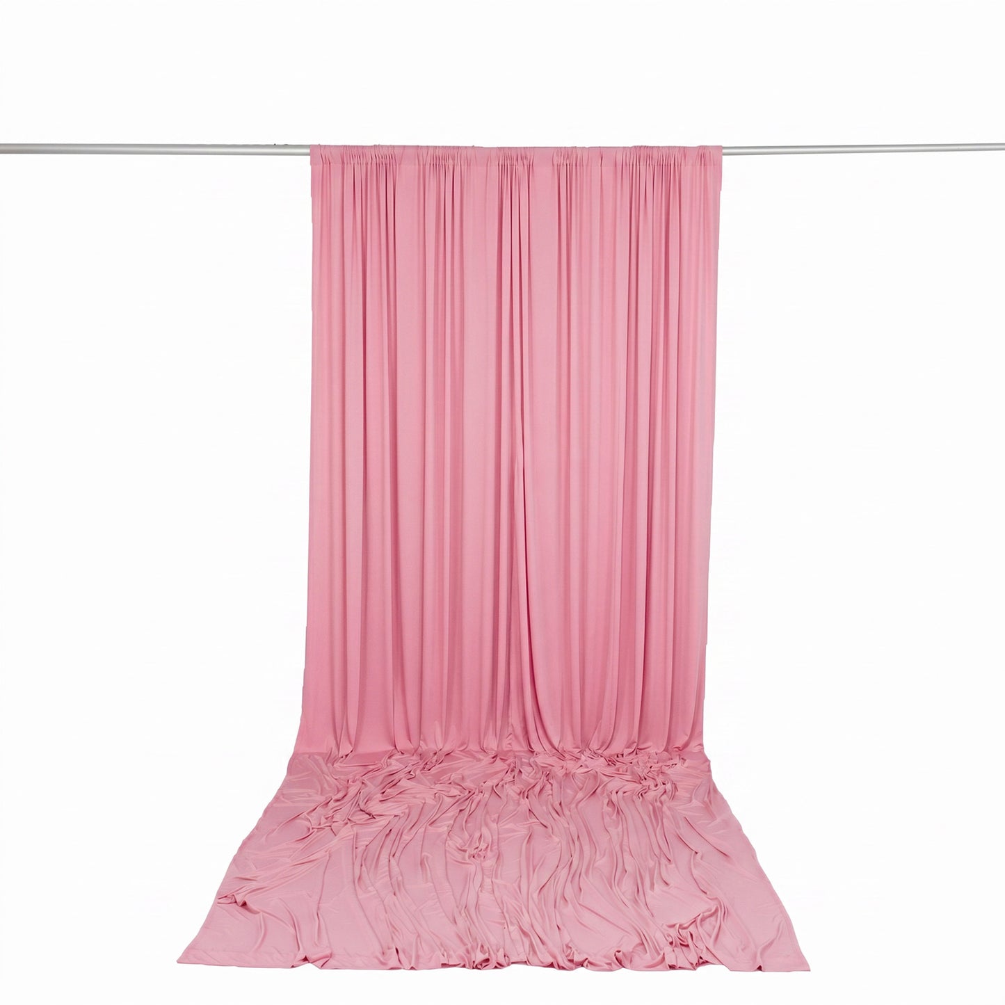 10ft x 14ft Spandex Backdrop Curtain Pink, 4-Way Stretch Wrinkle-Free Photo Booth Backdrop with Rod 