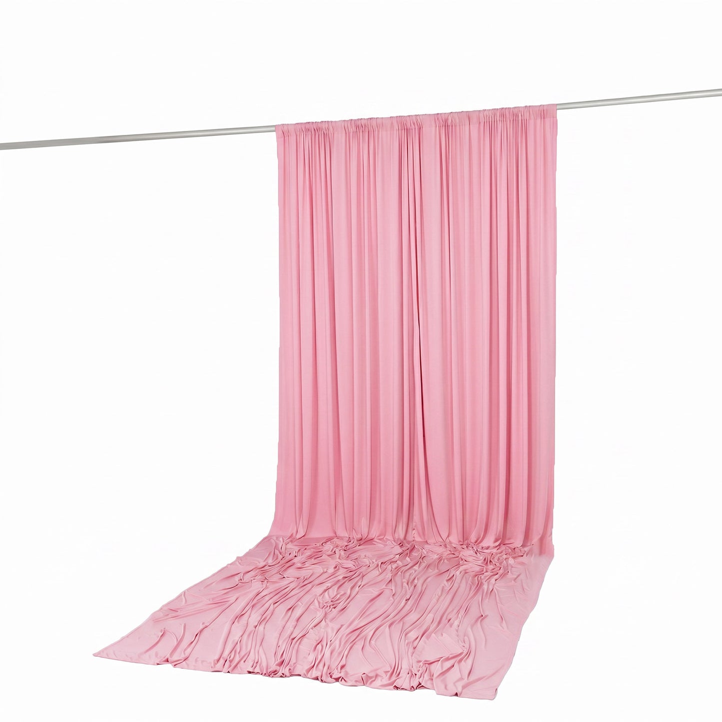 10ft x 14ft Spandex Backdrop Curtain Pink, 4-Way Stretch Wrinkle-Free Photo Booth Backdrop with Rod 
