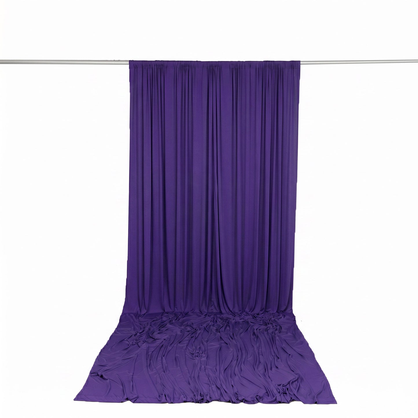 10ft x 14ft Spandex Backdrop Curtain Purple, 4-Way Stretch Wrinkle-Free Photo Booth Backdrop with Ro