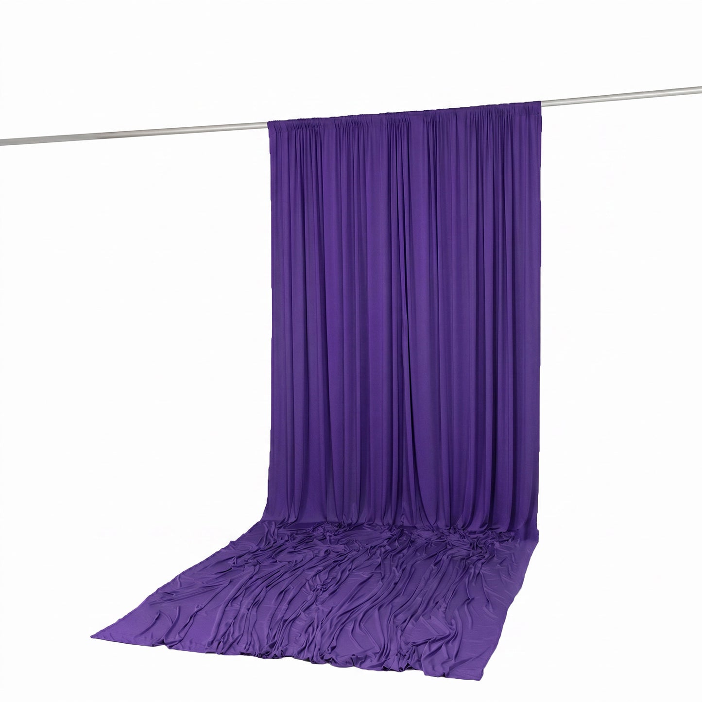 10ft x 14ft Spandex Backdrop Curtain Purple, 4-Way Stretch Wrinkle-Free Photo Booth Backdrop with Ro