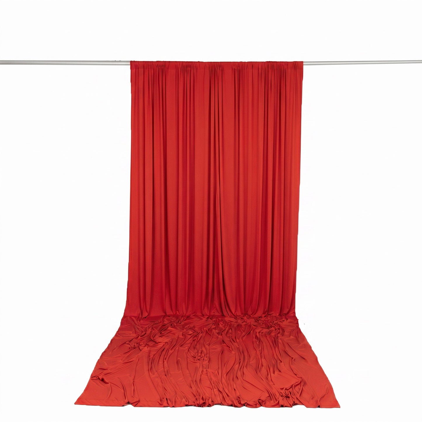 10ft x 14ft Spandex Backdrop Curtain Red, 4-Way Stretch Wrinkle-Free Photo Booth Backdrop with Rod P