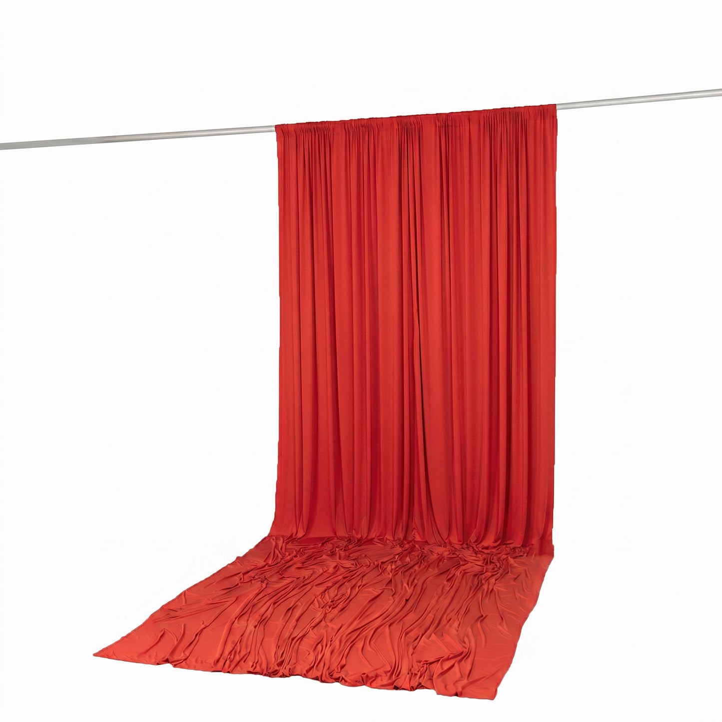 10ft x 14ft Spandex Backdrop Curtain Red, 4-Way Stretch Wrinkle-Free Photo Booth Backdrop with Rod P