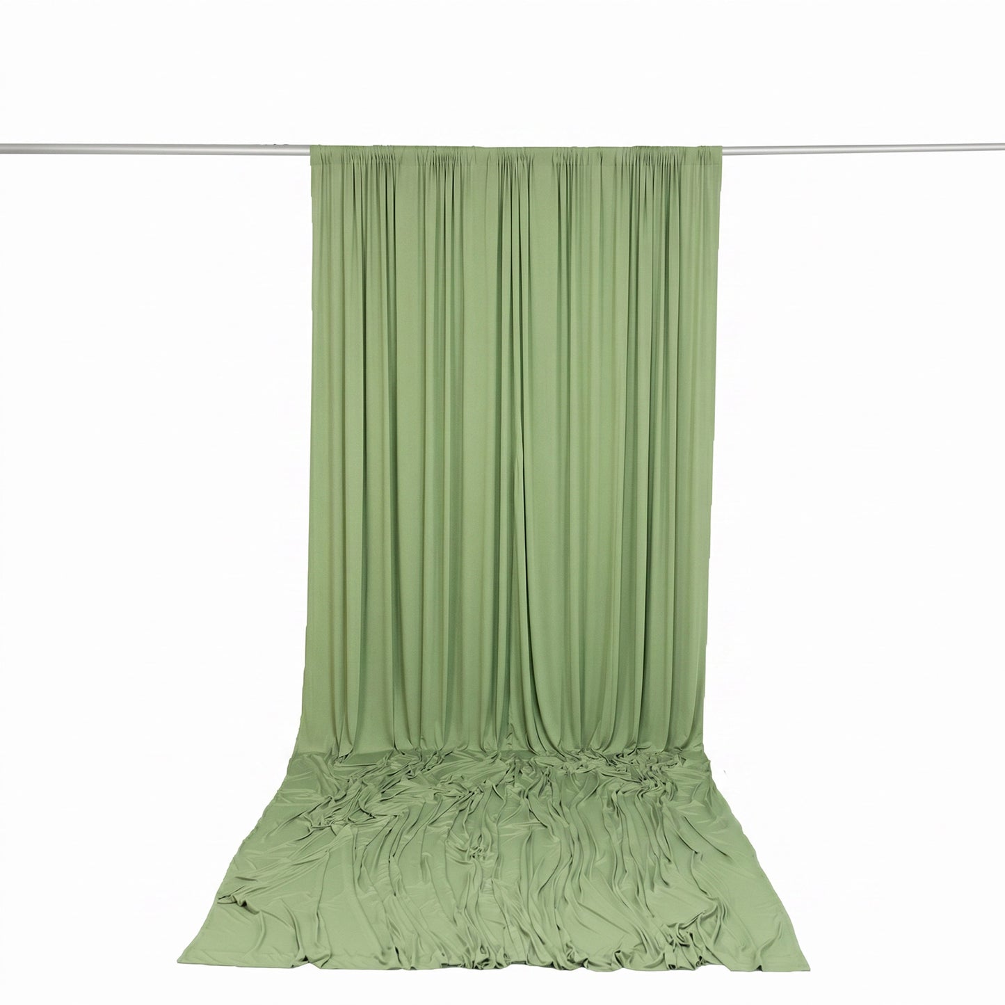 10ft x 14ft Spandex Backdrop Curtain Sage Green, 4-Way Stretch Wrinkle-Free Photo Booth Backdrop wit