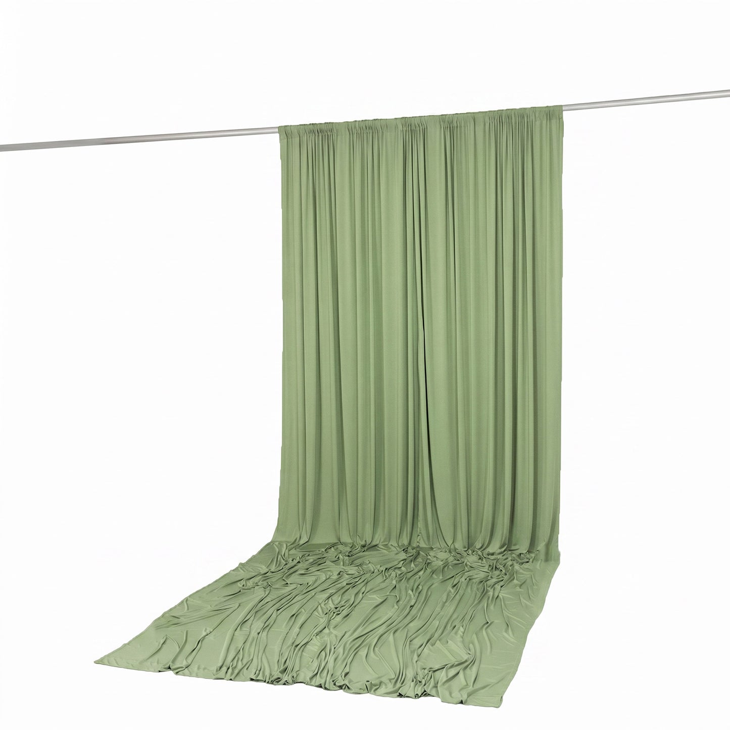 10ft x 14ft Spandex Backdrop Curtain Sage Green, 4-Way Stretch Wrinkle-Free Photo Booth Backdrop wit