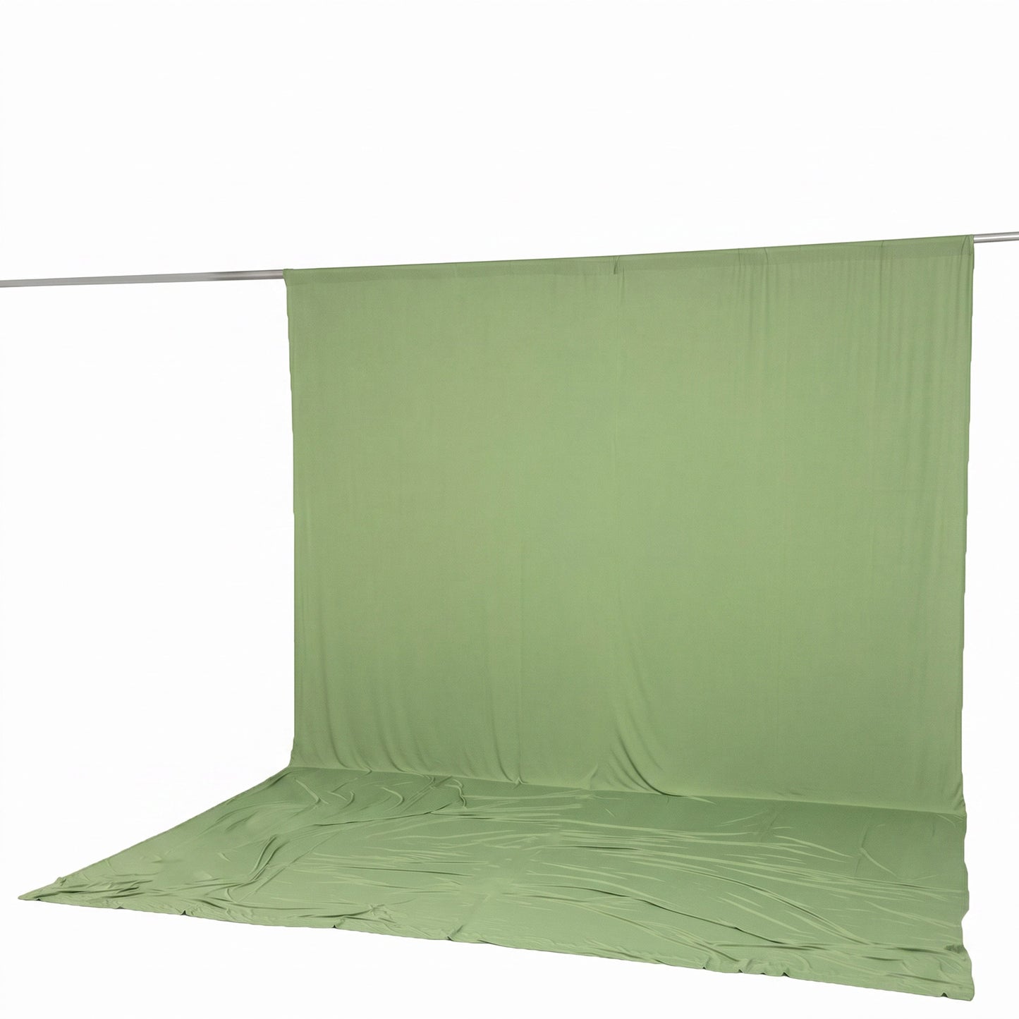 10ft x 14ft Spandex Backdrop Curtain Sage Green, 4-Way Stretch Wrinkle-Free Photo Booth Backdrop wit