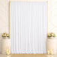 10ft x 14ft Spandex Backdrop Curtain White, 4-Way Stretch Wrinkle-Free Photo Booth Backdrop with Rod