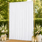 10ft x 14ft Spandex Backdrop Curtain White, 4-Way Stretch Wrinkle-Free Photo Booth Backdrop with Rod