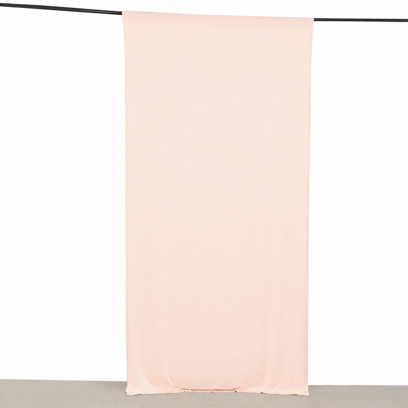 Blush 4-way stretch spandex event curtain drape, wrinkle-free backdrop panel. #whtbkgd