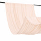 Blush 4-way stretch spandex event curtain drapes hanging elegantly.