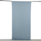 Dusty blue 4-way stretch spandex event curtain drapes, wrinkle-free backdrop panel.