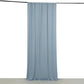 Dusty blue 4-way stretch spandex event curtain drape, wrinkle-free backdrop.
