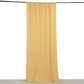 Champagne 4-way stretch spandex event curtain drapes, wrinkle-free backdrop panel.