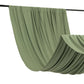 Dusty sage green 4-way stretch spandex event curtain drapes.