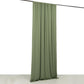 Dusty sage green 4-way stretch spandex event curtain drapes.