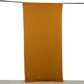 Gold 4-way stretch spandex event curtain drape, wrinkle-free backdrop.