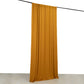 Gold 4-way stretch spandex event curtain drape, wrinkle-free backdrop panel.