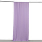 Lavender 4-way stretch spandex event curtain drapes, wrinkle-free backdrop.