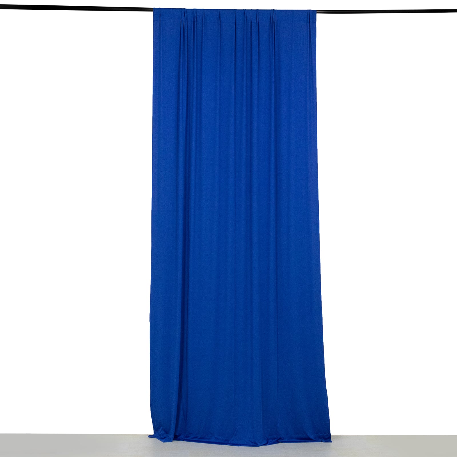 Royal Blue 4-Way Stretch Spandex Event Curtain Drapes, 5ftx10ft.