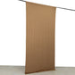 Taupe 4-way stretch spandex event curtain drapes, wrinkle-free backdrop panel.