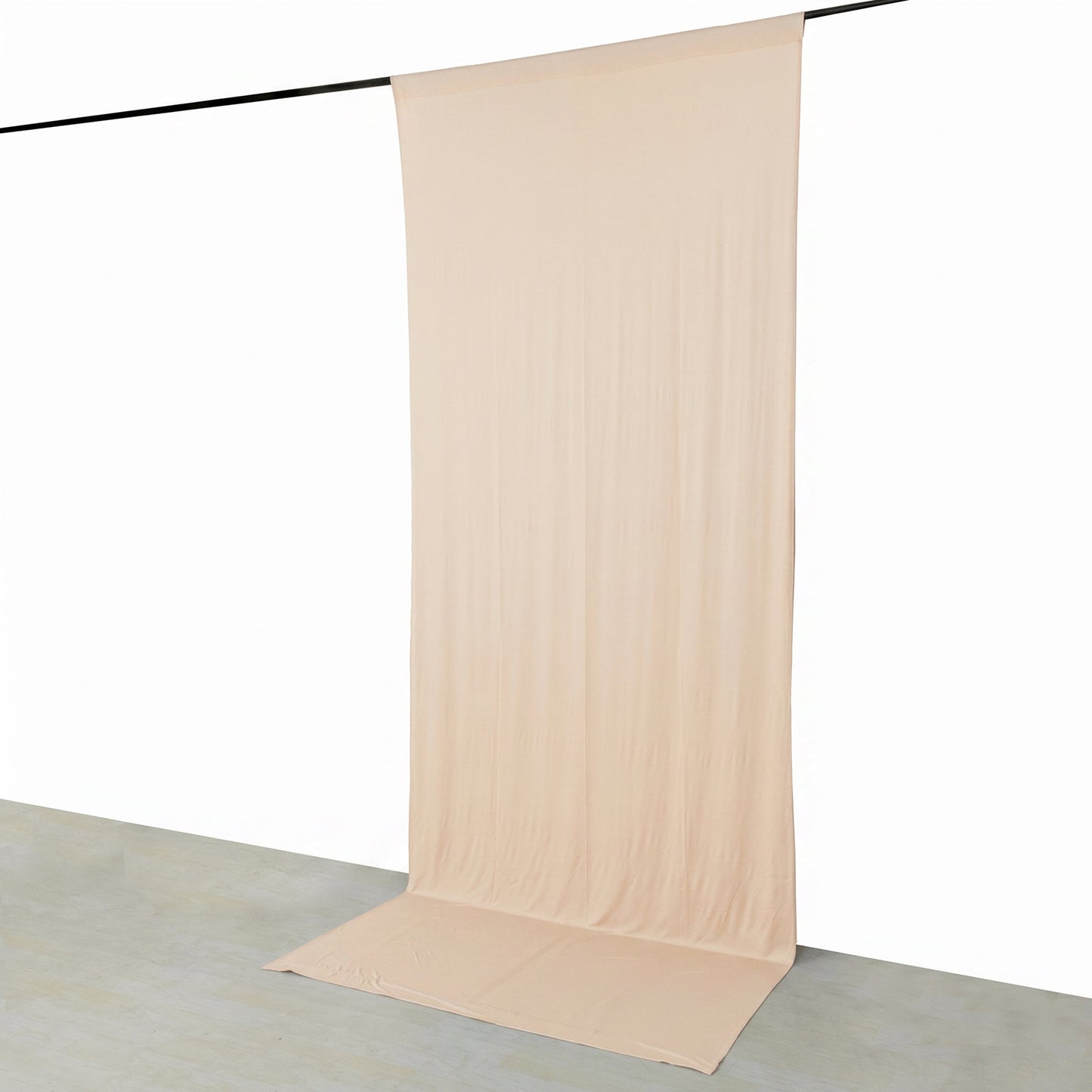 Blush 4-Way Stretch Spandex Event Curtain Drapes, Wrinkle Free Backdrop Event Panel with Rod Pockets