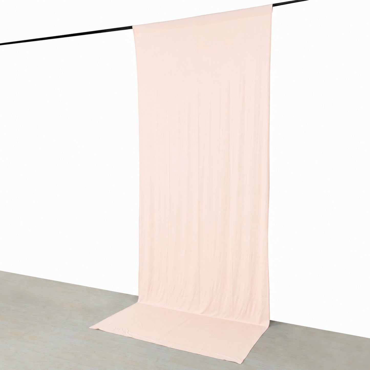 Blush 4-Way Stretch Spandex Event Curtain Drapes, Wrinkle Free Backdrop Event Panel with Rod Pockets