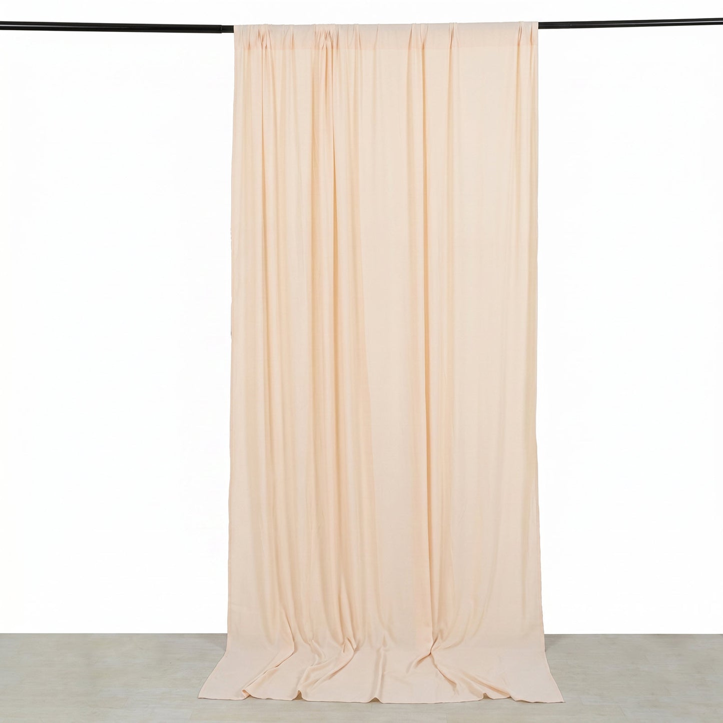 Blush 4-Way Stretch Spandex Event Curtain Drapes, Wrinkle Free Backdrop Event Panel with Rod Pockets
