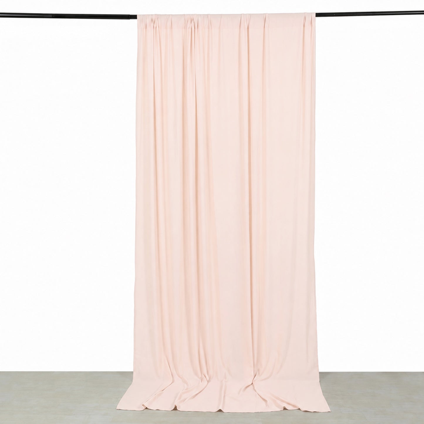 Blush 4-Way Stretch Spandex Event Curtain Drapes, Wrinkle Free Backdrop Event Panel with Rod Pockets